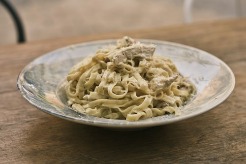 Kremalı Mantarlı Tavuklu Fettuccine